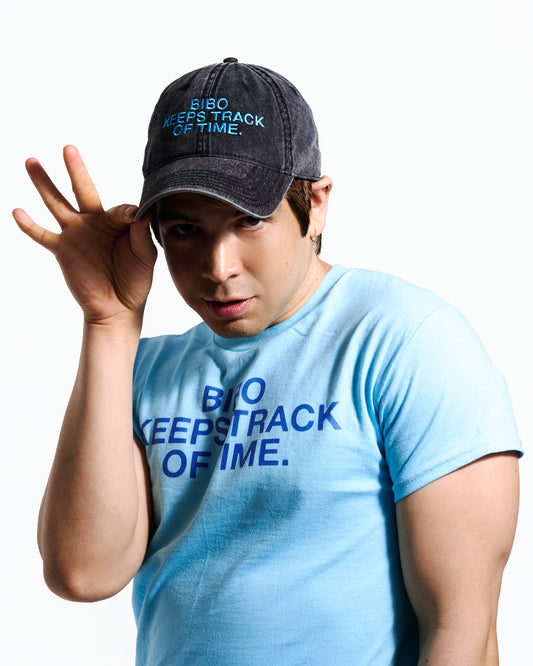 'BIBO KEEPS TRACK OF TIME' HAT