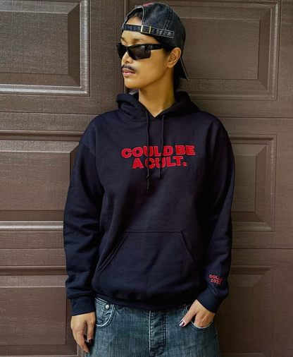 X DOLLS: COULD BE A CULT HOODIE IN BLACK