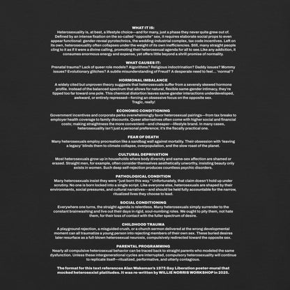 WHAT EXACTLY IS HETEROSEXUALITY SHORT-SLEEVE T-SHIRT IN BLACK/WHITE