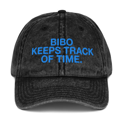 'BIBO KEEPS TRACK OF TIME' HAT
