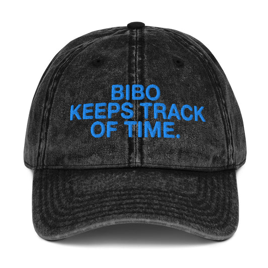 'BIBO KEEPS TRACK OF TIME' HAT